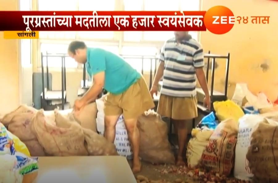 A Thousand Swayamsevaks Help Flood Victims in Sangli